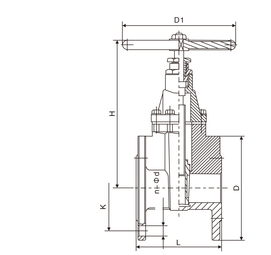 黃(huáng)銅法蘭閘(zha)閥(圖1)