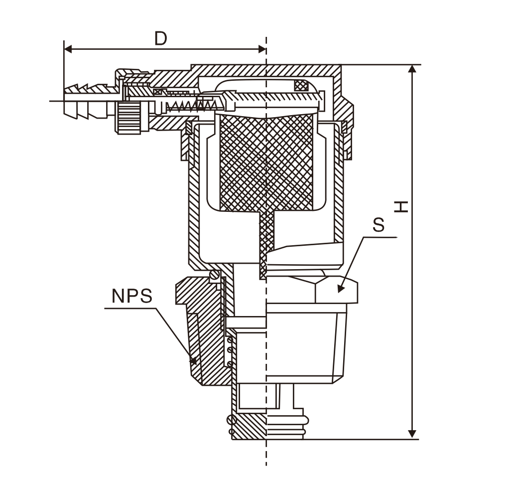 黃銅自(zì)動單向排氣閥(圖(tu)1)