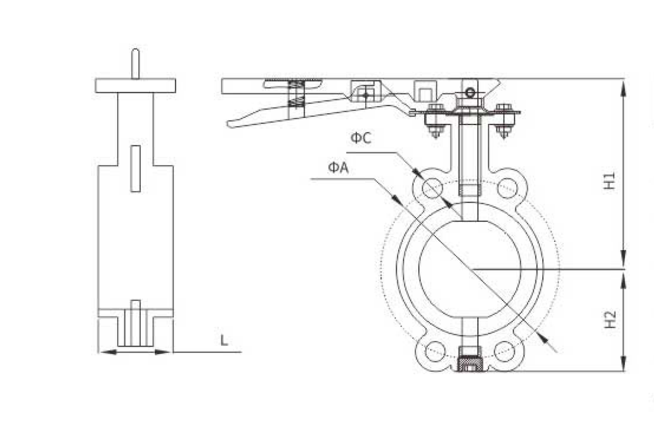 消防對夾(jiá)蝶閥(圖1)