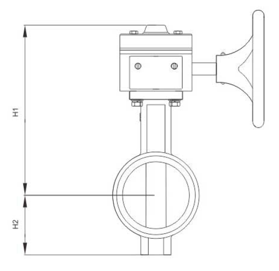 蝸輪信号溝槽(cao)蝶閥(圖1)