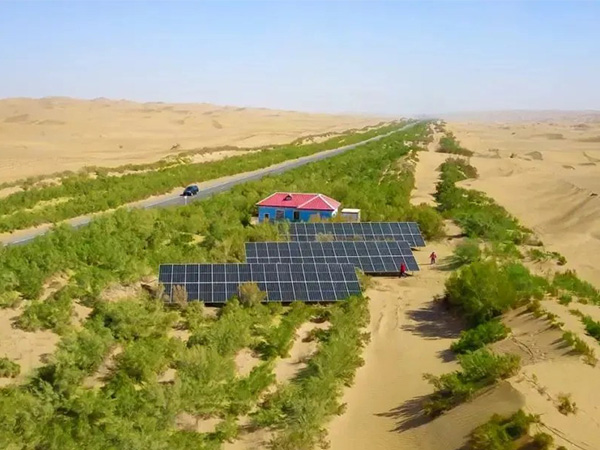 塔裏木油(yóu)田綠色“光(guāng)”景無限好(hao)